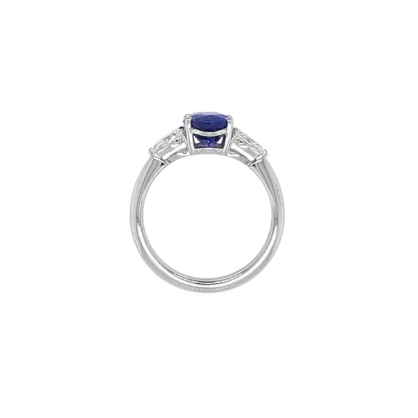 Goldring mit Tansanit und Diamanten