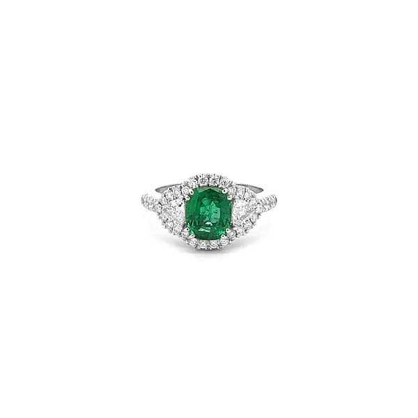 Goldring mit Smaragd und Diamanten
