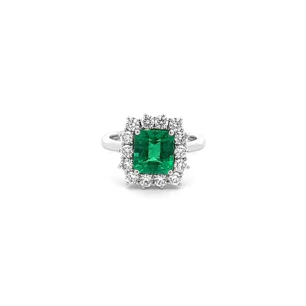 Goldring mit Smaragd und Diamanten
