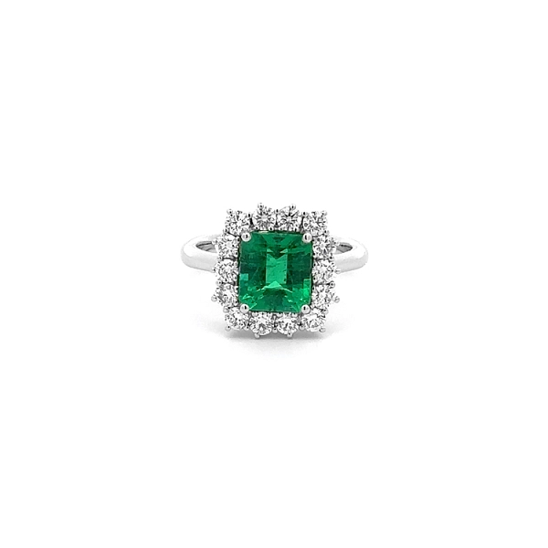 Goldring mit Smaragd und Diamanten