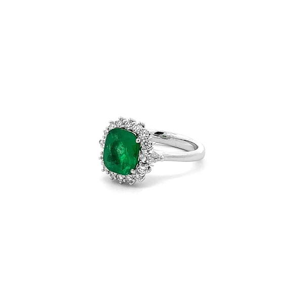 Goldring mit Smaragd und Diamanten