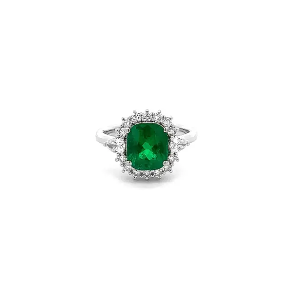 Goldring mit Smaragd und Diamanten