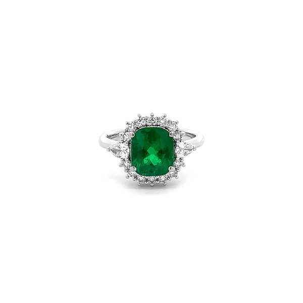 Goldring mit Smaragd und Diamanten
