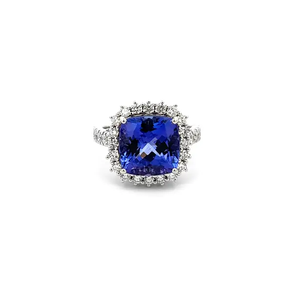 Diamantring mit Tansanit