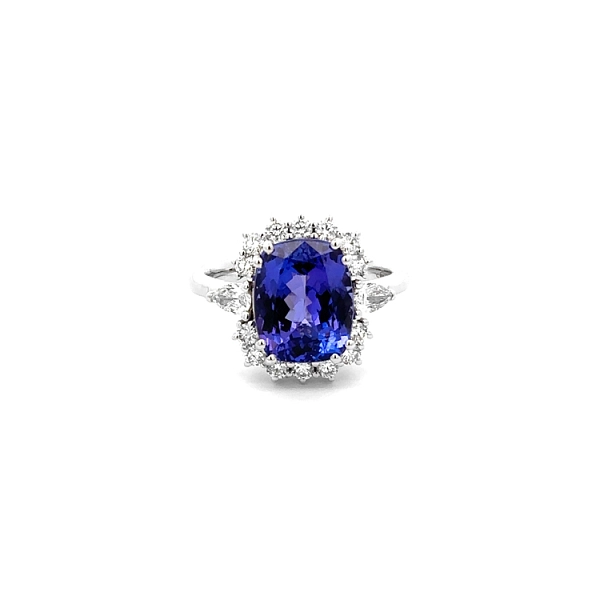 Diamantring mit Tansanit