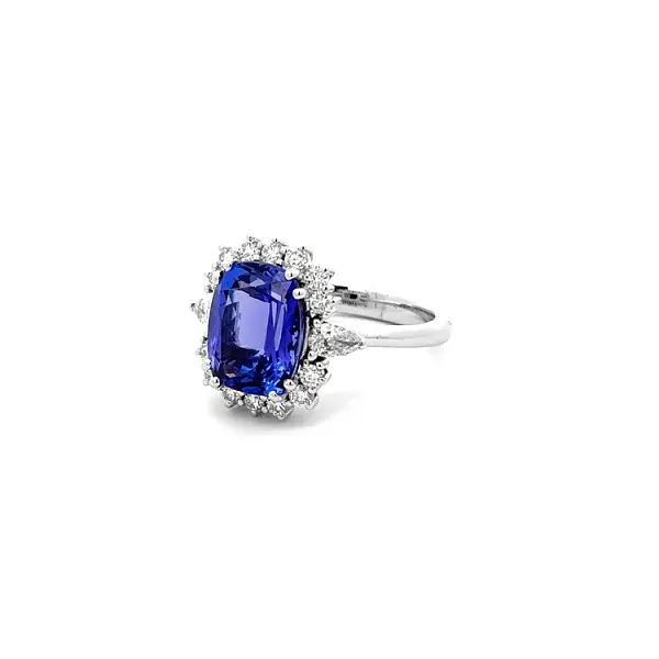 Diamantring mit Tansanit