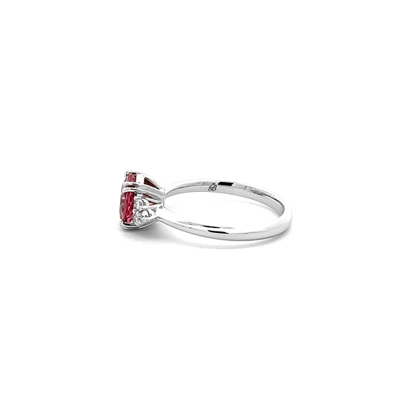 Goldring Rosa Turmalin und Diamanten