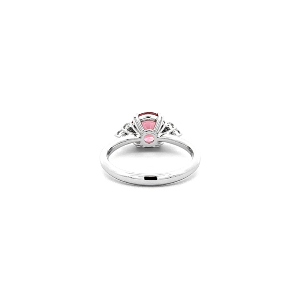 Goldring Rosa Turmalin und Diamanten