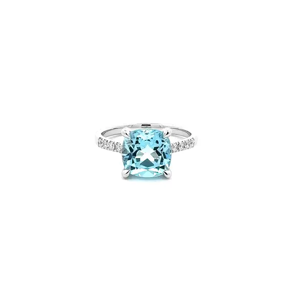 Goldring Topas und Diamanten