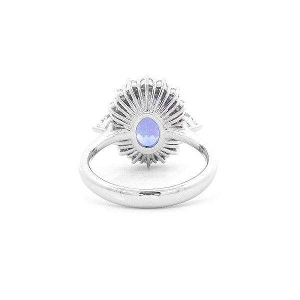 Luxusschmuck mit Tansanit und Diamanten in Weißgold