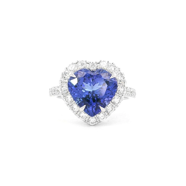 Exklusiver Meisterring mit Tansanit in Kombination mit Diamanten