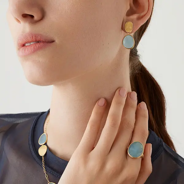 Gold-Ohrringe Marco Bicego Lunaria OB1436 AQD Y