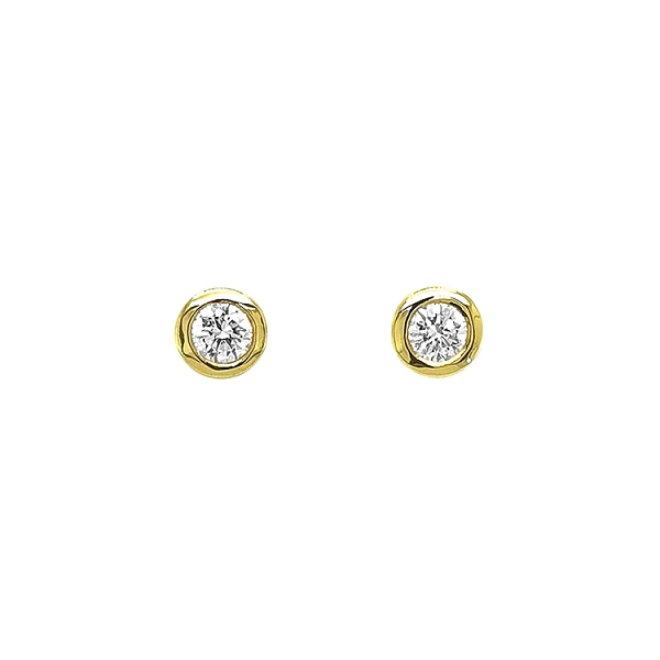Gold-Ohrringe mit Diamanten