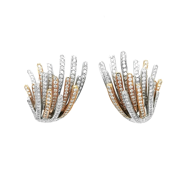 Gold-Ohrringe mit Diamanten