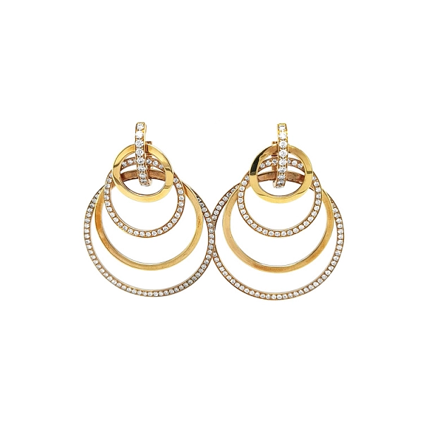 Gold-Ohrringe mit Diamanten
