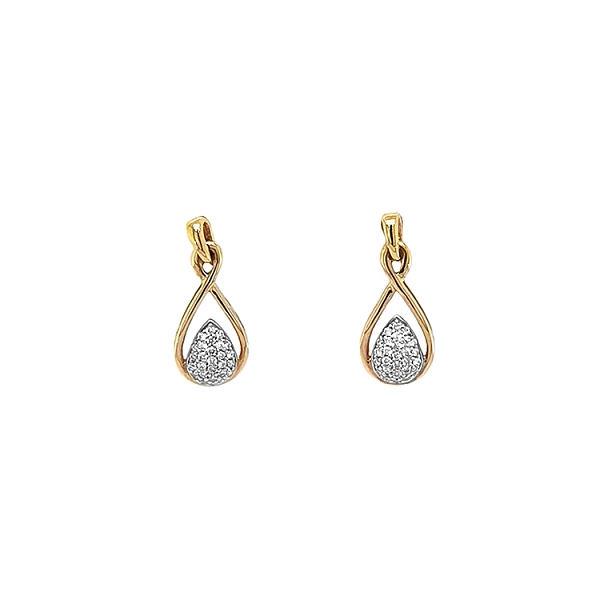 Gold-Ohrringe mit Diamanten