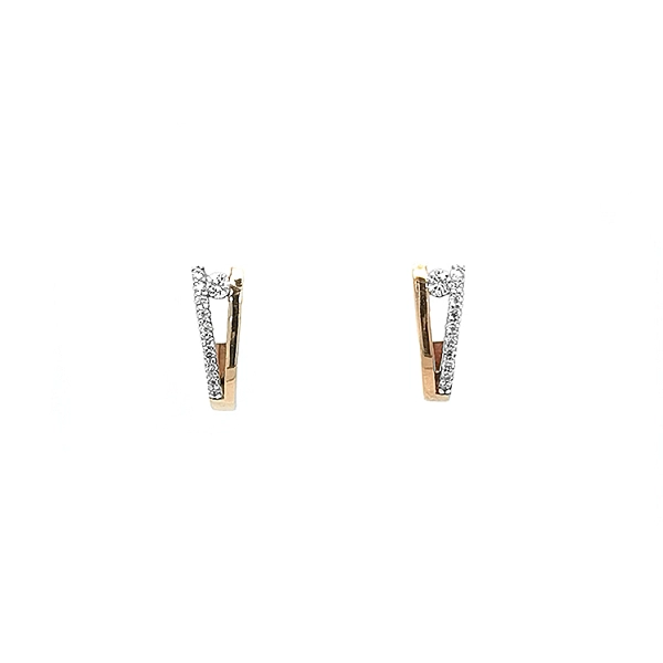 Gold-Ohrringe mit Diamanten