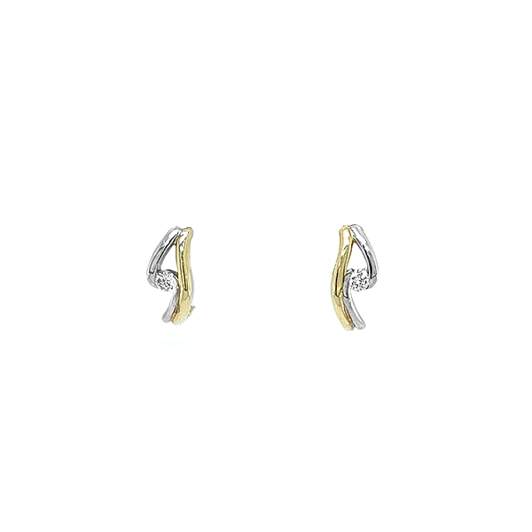 Gold-Ohrringe mit Diamanten