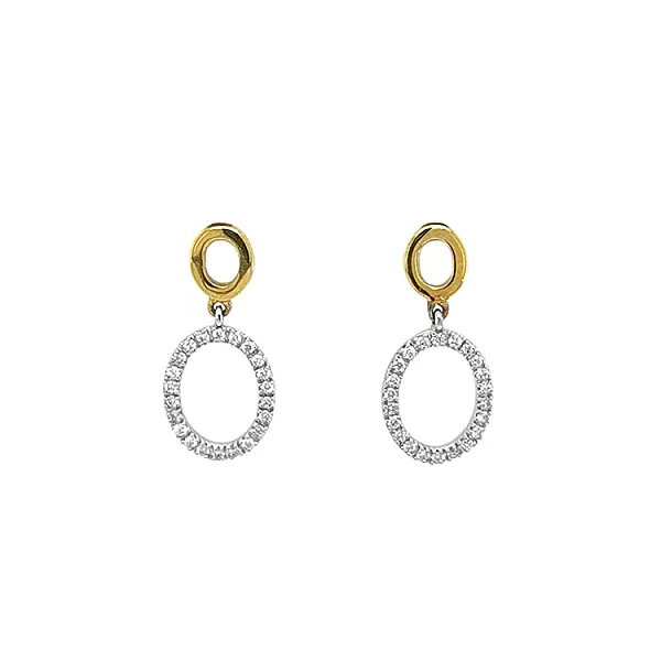 Gold-Ohrringe mit Diamanten