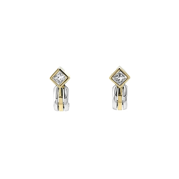 Gold-Ohrringe mit Diamanten