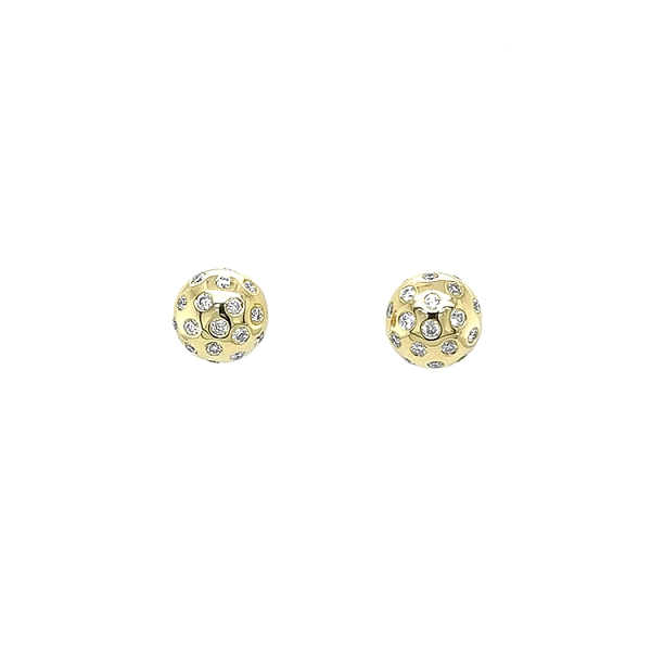 Gold-Ohrringe mit Diamanten