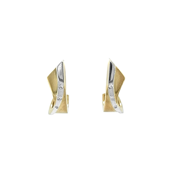 Gold-Ohrringe mit Diamanten