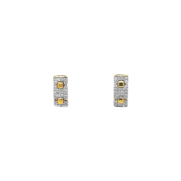 Gold-Ohrringe mit Diamanten