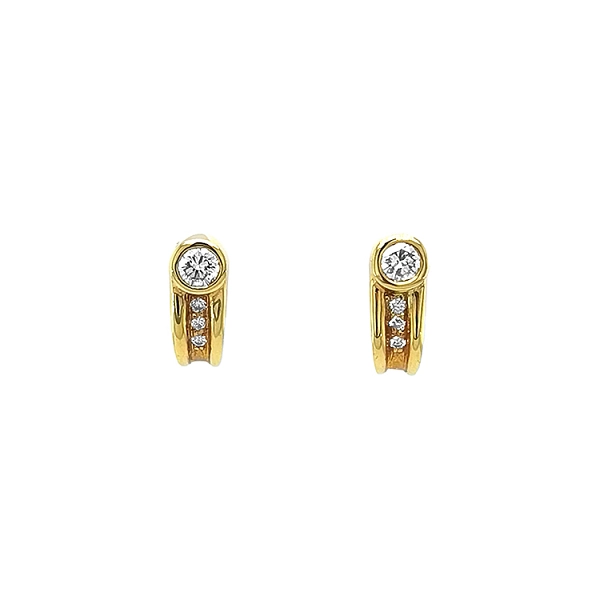 Gold-Ohrringe mit Diamanten