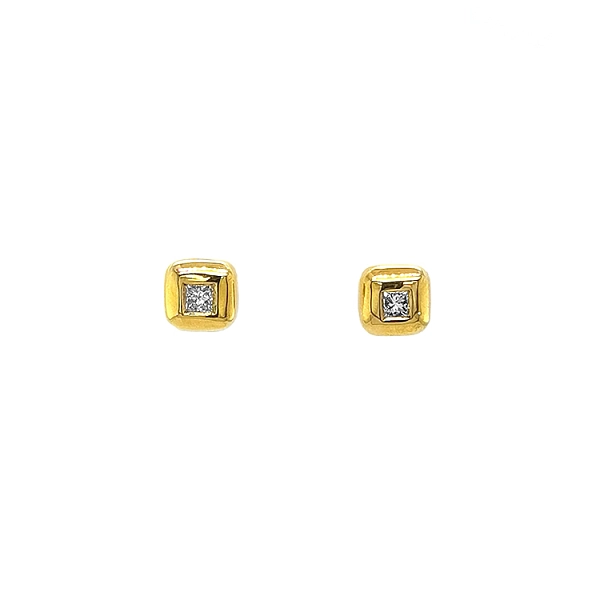 Gold-Ohrringe mit Diamanten