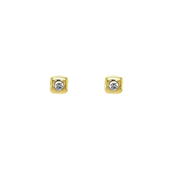 Gold-Ohrringe mit Diamanten