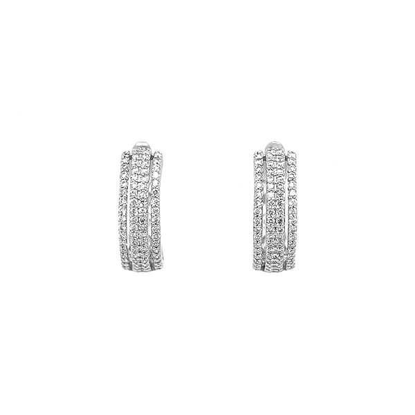 Gold-Ohrringe mit Diamanten