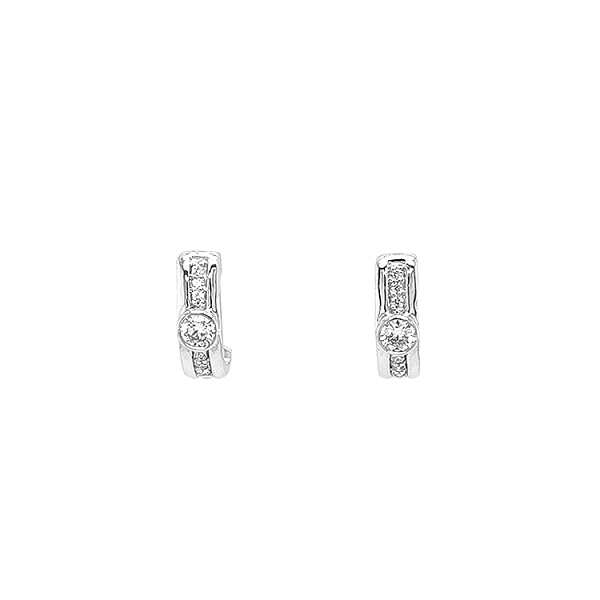 Gold-Ohrringe mit Diamanten