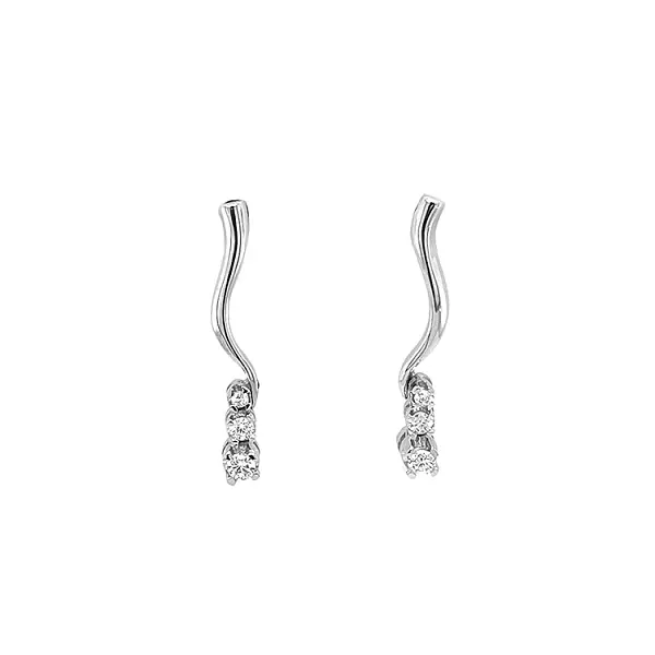 Gold-Ohrringe mit Diamanten