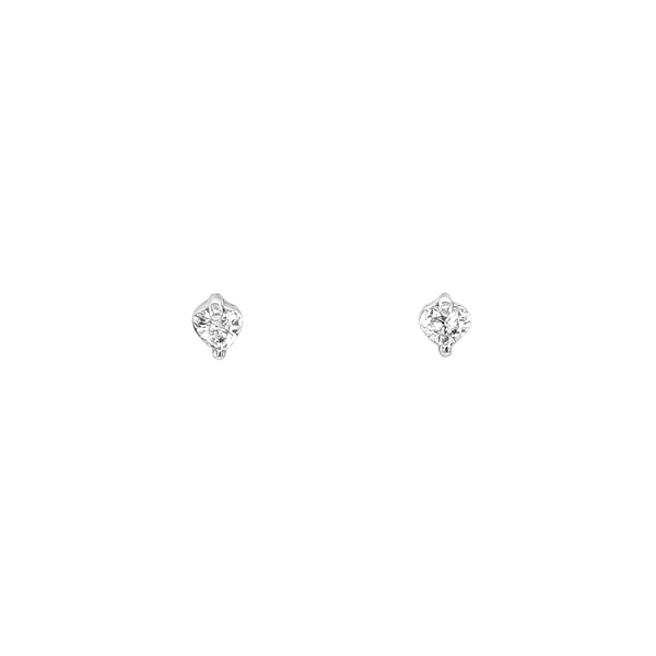 Goldohrringe in Herzform mit Diamanten