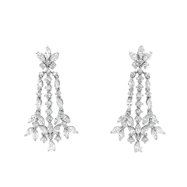 Gold-Ohrringe mit Diamanten