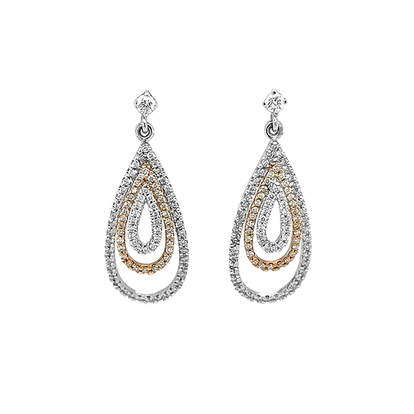 Gold-Ohrringe mit Diamanten