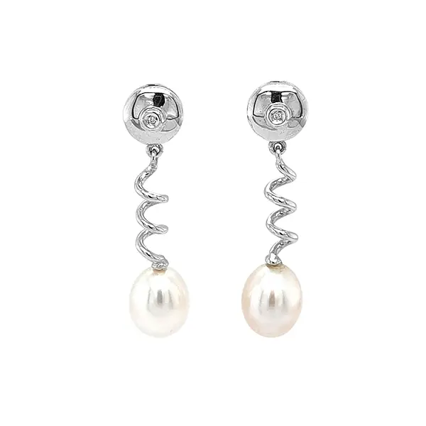 Gold-Ohrringe mit Naturperlen