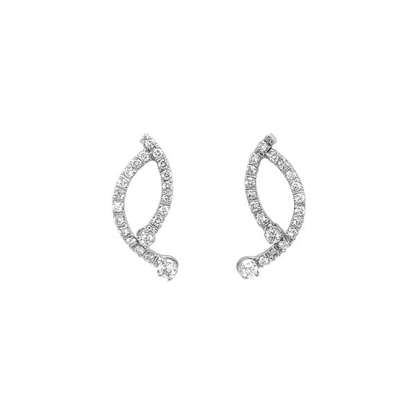 Gold-Ohrringe mit Diamanten