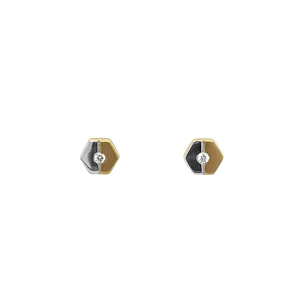 Gold-Ohrringe mit Diamanten
