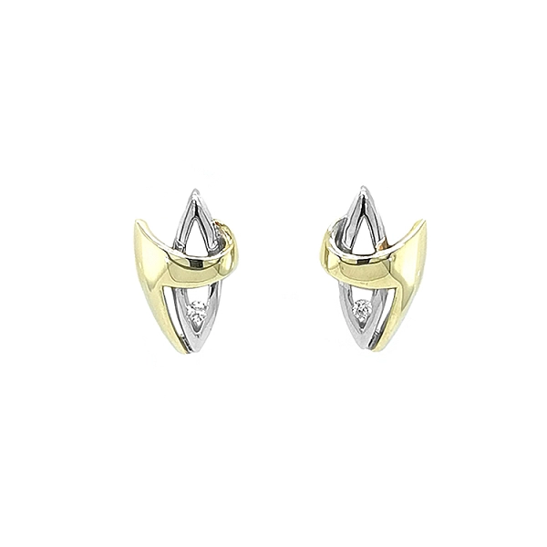 Gold-Ohrringe mit Diamanten