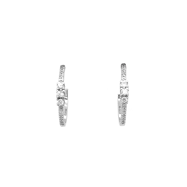 Gold-Ohrringe mit Diamanten