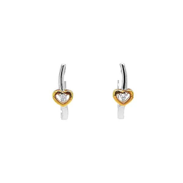 Gold-Ohrringe mit Diamanten