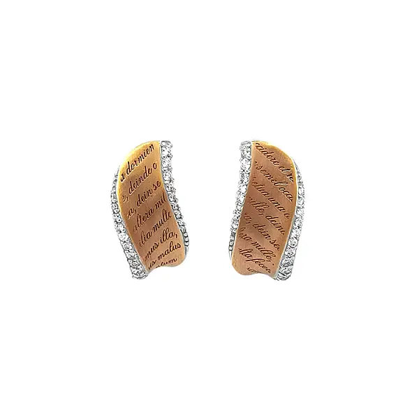 Gold-Ohrringe mit Diamanten