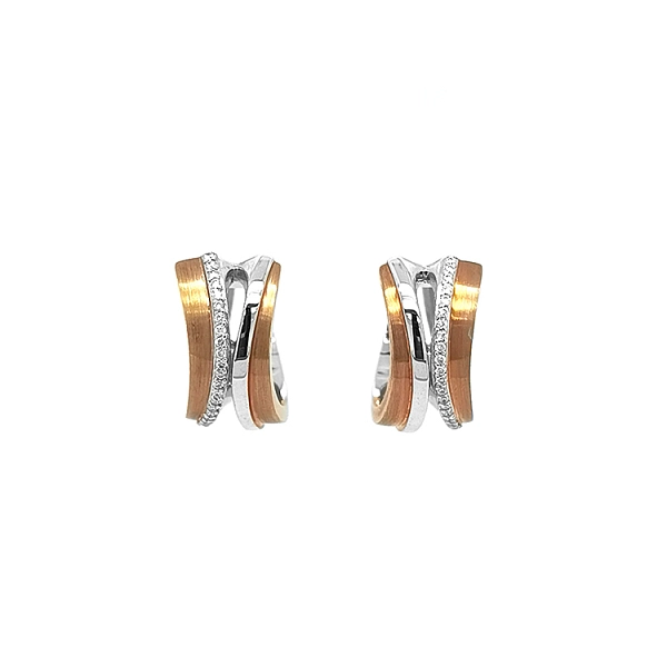 Gold-Ohrringe mit Diamanten