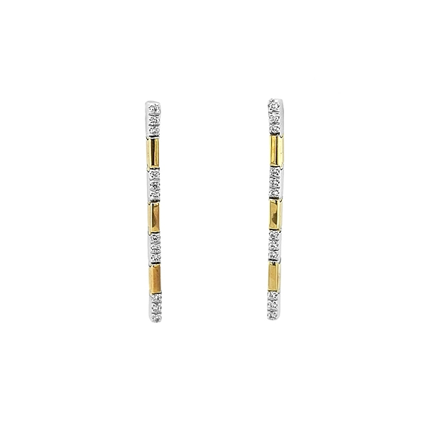 Gold-Ohrringe mit Diamanten
