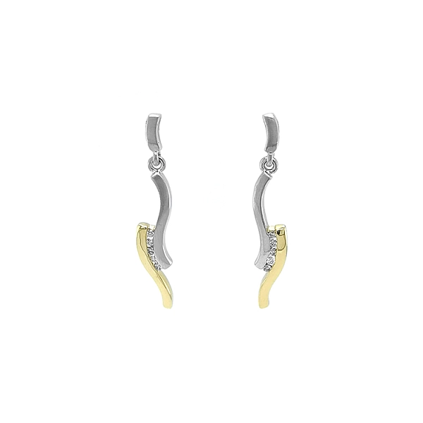 Gold-Ohrringe mit Diamanten