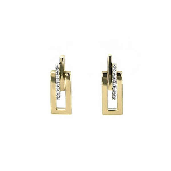 Gold-Ohrringe mit Diamanten