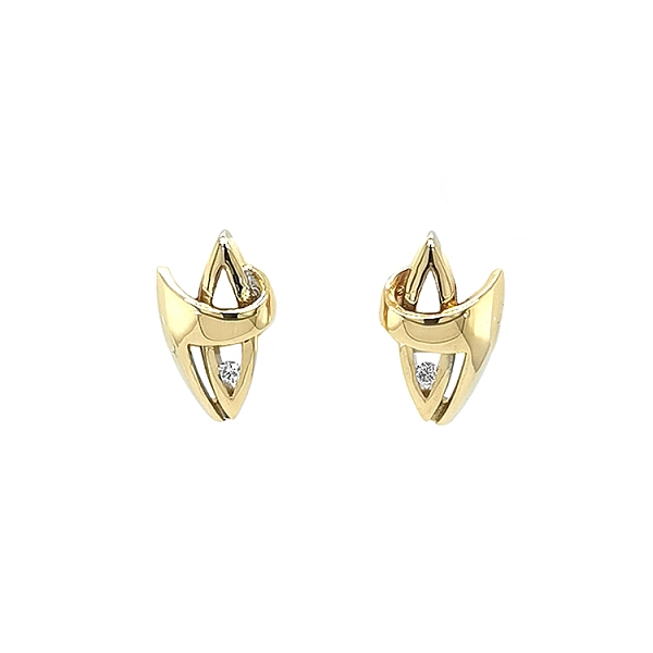 Gold-Ohrringe mit Diamanten