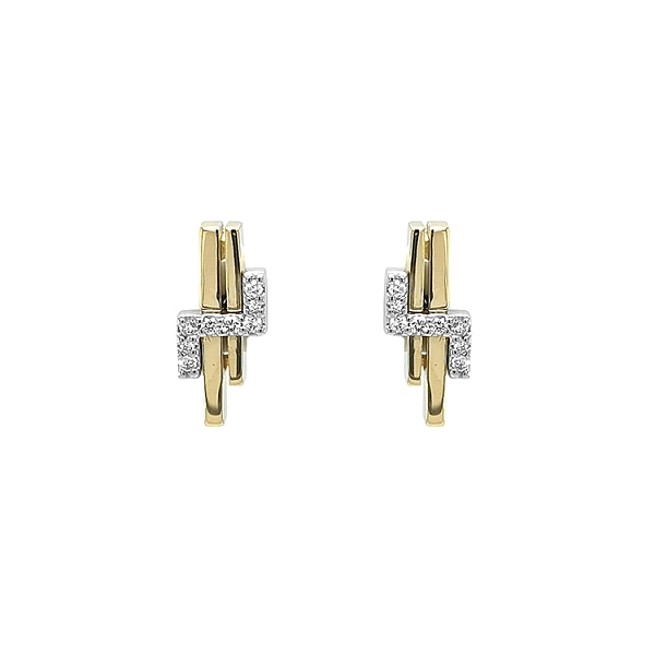 Gold-Ohrringe mit Diamanten