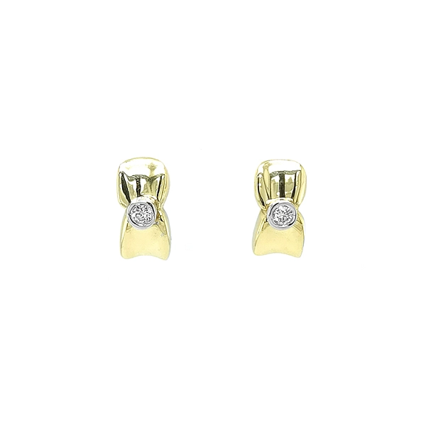 Gold-Ohrringe mit Diamanten